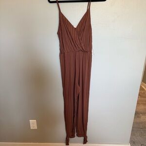 Rolla Coster Rust Ribbed Sleeveless Jumpsuit Size Medium